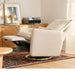 Cortina Glider Recliner by Monte Design - Motorized reclined in ivingroom