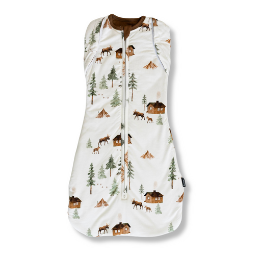 caption-Moose print Swaddle Sack from Belan.J for infant