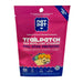Pink and blue package of Trailpatch tick repellent stickers on a white background