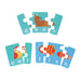 set of animal themed puzzles with letters to spell the word