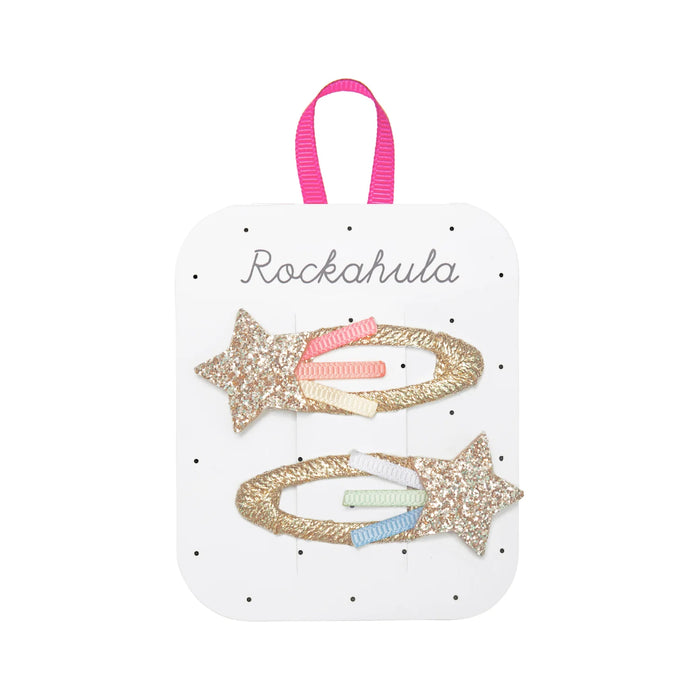 Rockahula Children's Hair Clips - Rainbow Shooting Star 2-Pack