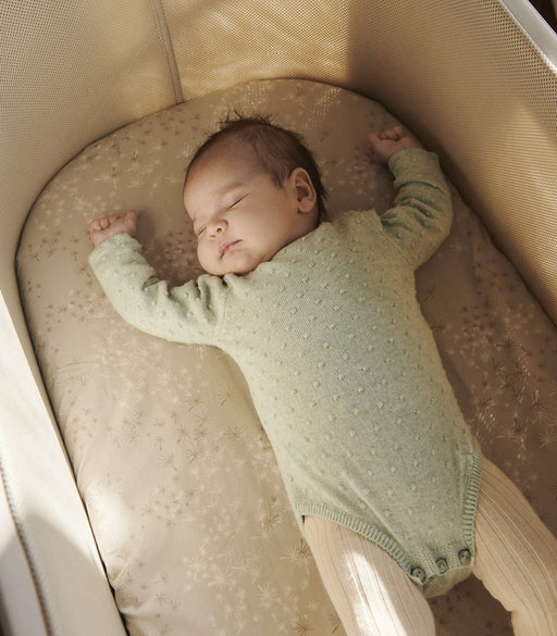 caption-Child napping in Stokke Snoozi Bassinet