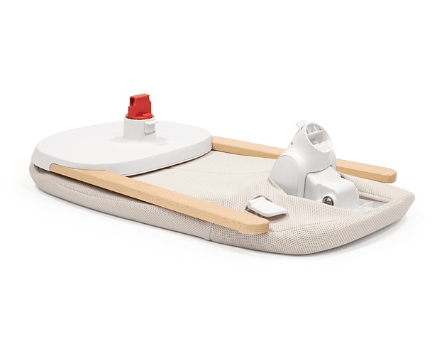 Folded Yoga Bouncer parts set against white background