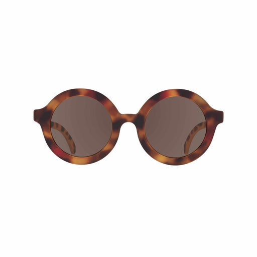 caption-Tortoise Round Sunglasses