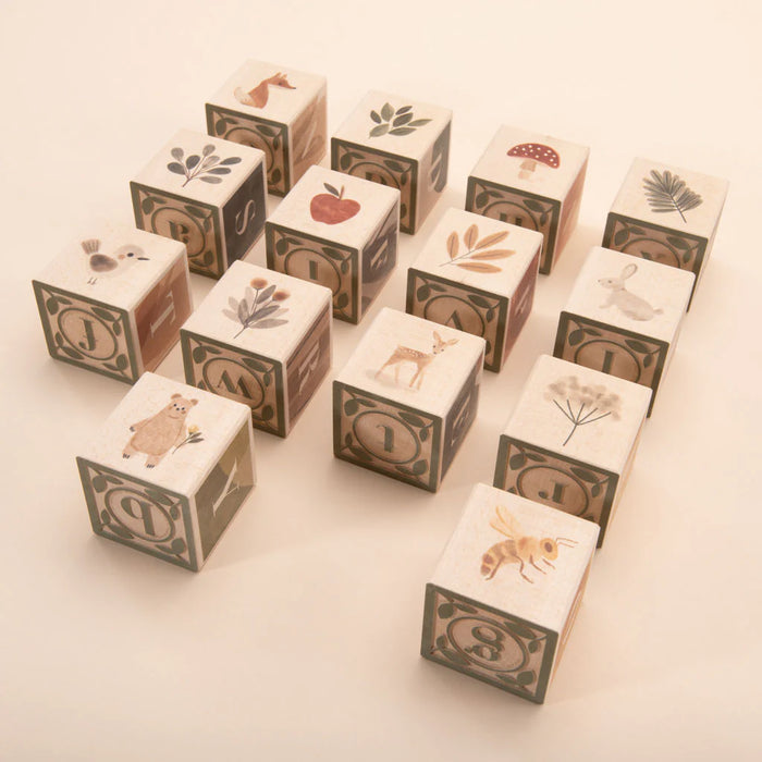 Watercolour ABC Wooden Blocks by Uncle Goose