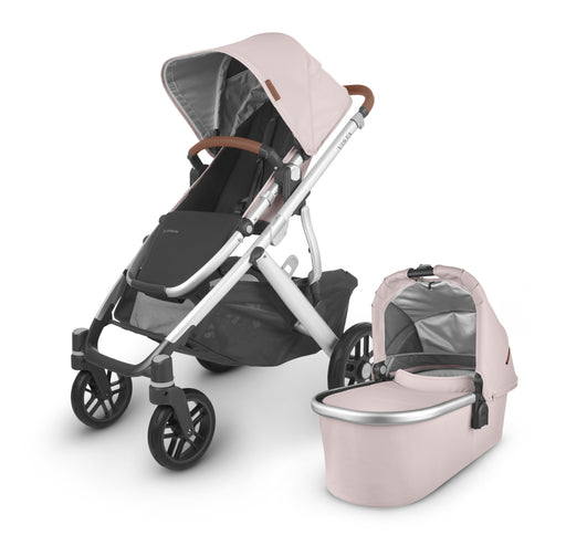 caption-Pink UPPAbaby Vista - Alice (shown with included bassinet)
