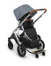 caption-UPPAbaby Vista V2 in Greogry with Piggyback Ride On Board (Sold Separately)