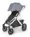 caption-UPPAbaby Vista V2 in Gregory with Sunshade closed