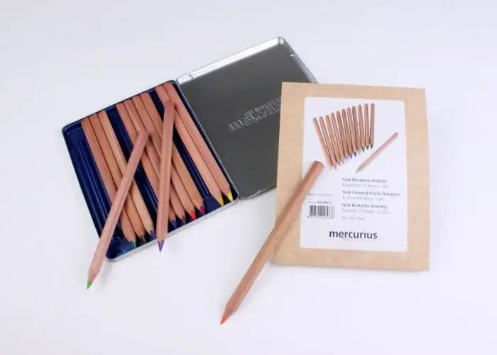 Yorik Coloured Pencils Set - Triangular - 12 Colours