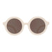caption-Sweet Cream Round Sunglasses
