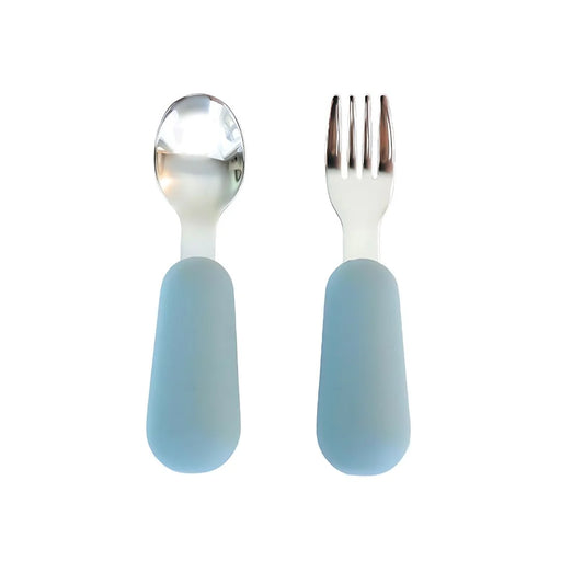 Baby Bliss Fork and Spoon Set with Silicone Handles - Nurtured