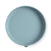 Blue silicone plate on a white background