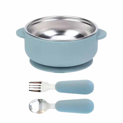 Baby Bliss stainless steel bowl and utensils - Nurtured