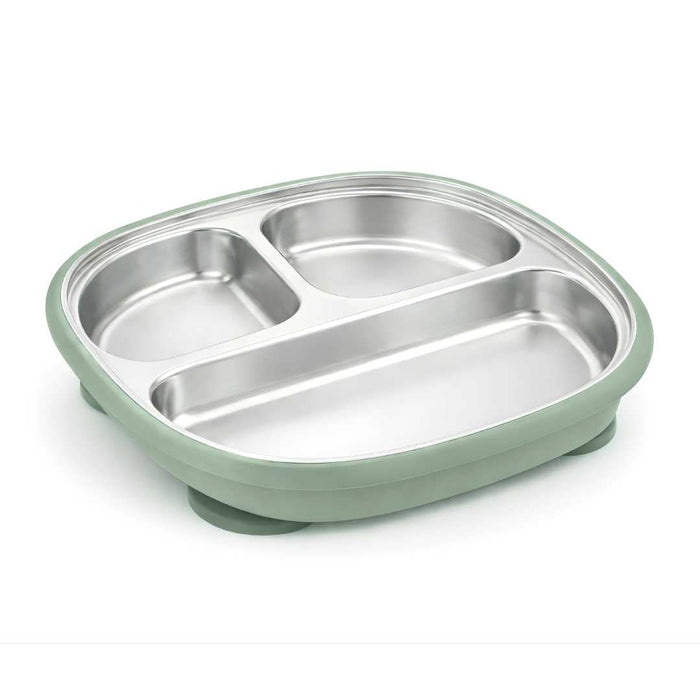 Baby Bliss Stainless Steel Suction Divided Plate - Nurtured