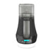 Black baby bottle sterilizer with digital display on a white background