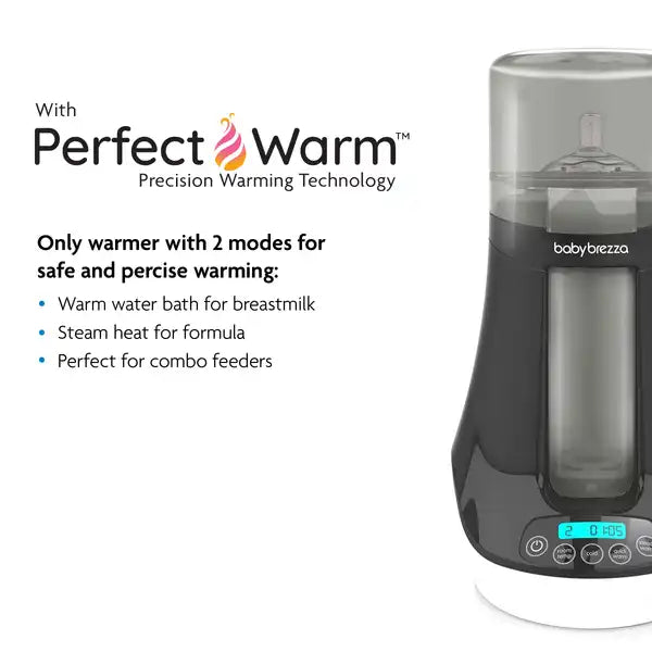 Babybrezza warmer with Perfect Warm technology on a white background