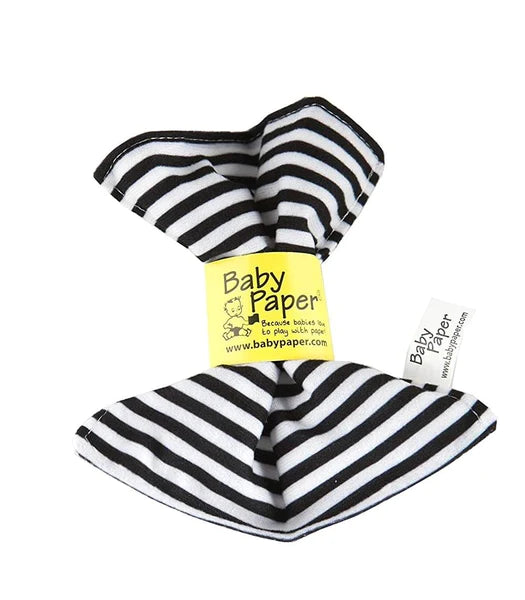 caption-Classic Black and White Stripe Baby Paper