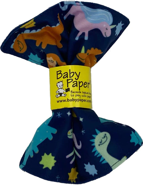 caption-Mythical Baby Paper with Unicorn and Dinosaurs