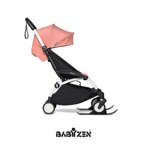 caption-babyzen yoyo2 stroller with skis on front wheels
