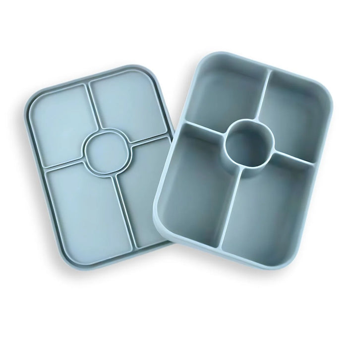 Blue Silicone Bento Box on a white background - Nurtured