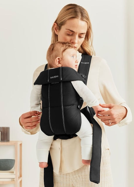 Baby Björn Bouncer & Carrier Bundle - Bouncer Balance Soft in Dark Gray Jersey  + Carrier Mini in Black Woven