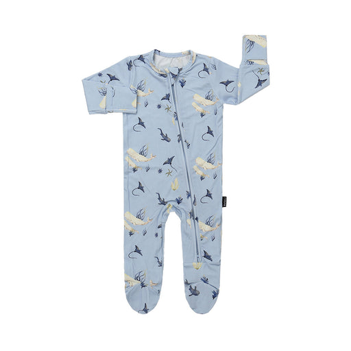 Belan.J Footed Zippered Sleeper - Whale Lover - Nurtured