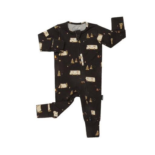 Belan.J Bamboo Footless Zippered Sleeper with Foldover Cuffs - Night Camp - Nurtured
