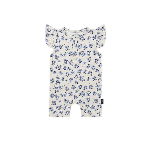 Belan.J Ruffled Sleeve Shortall Romper - Bluebell - Nurtured