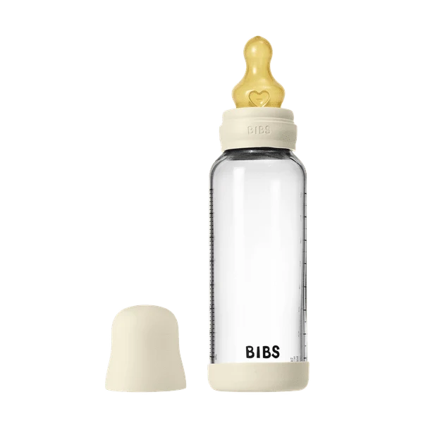 BIBS Baby Glass Bottle Complete Set Latex 240ml