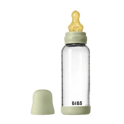 BIBS Baby Glass Bottle Complete Set Latex 240ml