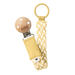 caption-BIBS Pacifier Braid-Pale Butter