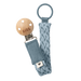 caption-BIBS Pacifier Braid-Petrol/Baby Blue