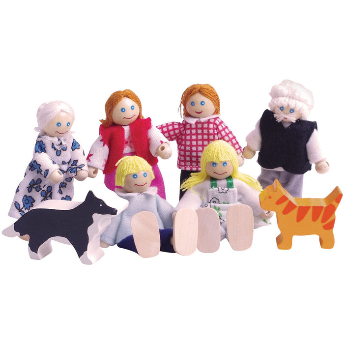 Family Doll Figures Set
