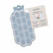 Silicone freezer tray with packaging on a white background