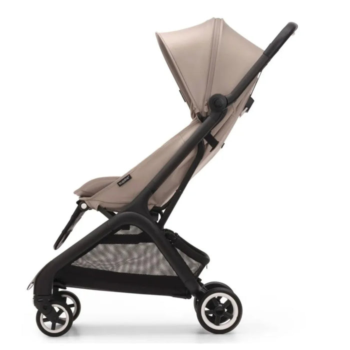 caption-Bugaboo Butterfly Stroller in Desert Taupe (Side view)