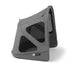 Gray stroller canopy accessory with mesh window on a white background