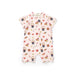 Baby romper with colorful pattern on a white background