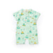 Baby romper with frog pattern on a white background