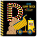 Book cover with a yellow dump truck and letter 'D' on a black background
