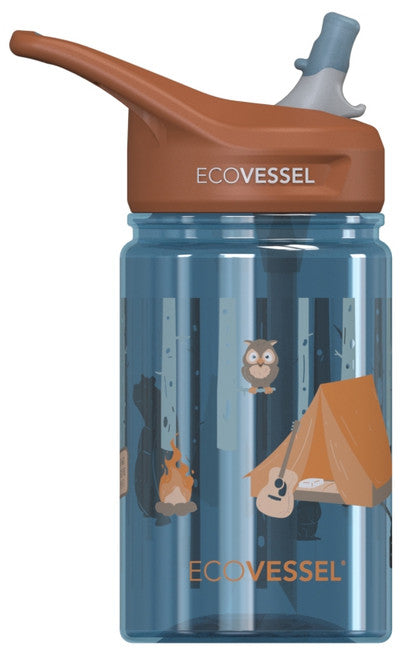 EcoVessel Splash Straw Top Water Bottle for Kids