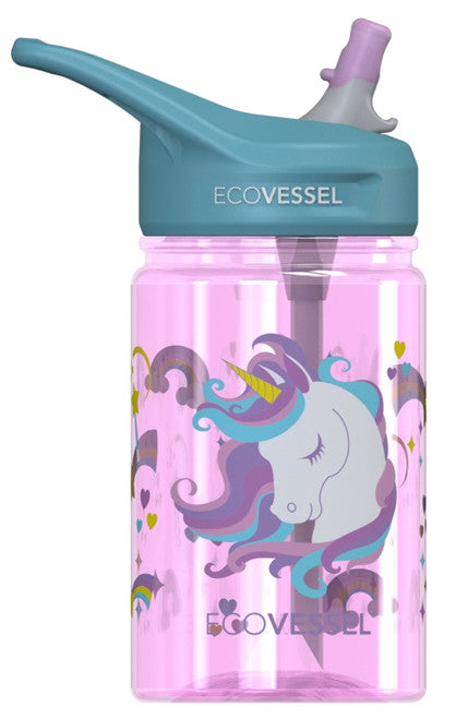 EcoVessel Splash Straw Top Water Bottle for Kids
