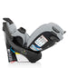 Grey and black car seat on a white background