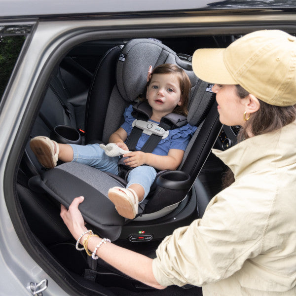 Evenflo Revolve360 Extend Gold - All-in-One Rotational High-Back Convertible and Booster Car Seat with SensorSafe