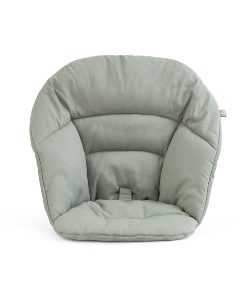 Green baby seat cover on a white background