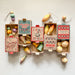 A display of Grapat Wooden Ornaments for holiday decorating 