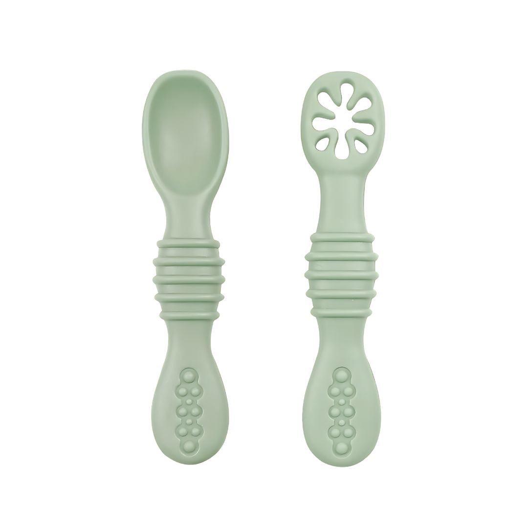 Baby Bliss Silicone Feeding Spoons (2 Pack) | First Foods — Nurtured