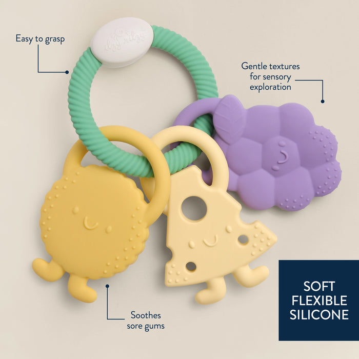 Itzy Ritzy Trio Ring Teething Toy - Charcuterie