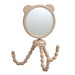 Beige stroller mirror with a flexible stand on a white background