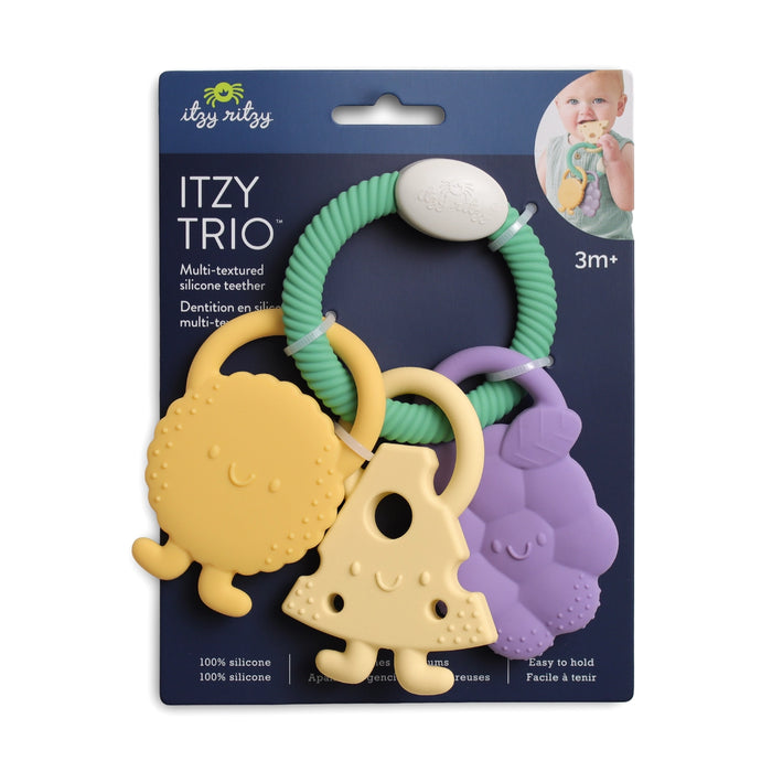 Itzy Ritzy Trio Ring Teething Toy - Charcuterie