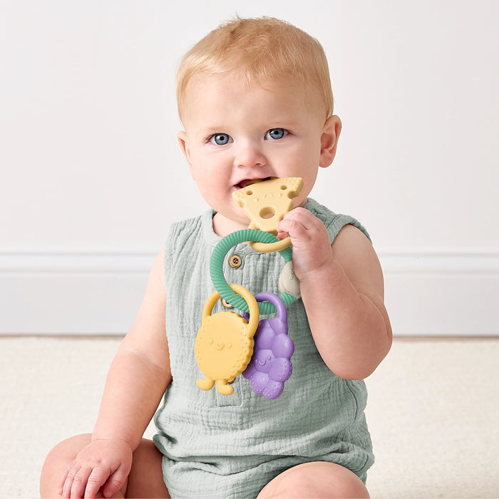 Itzy Ritzy Trio Ring Teething Toy - Charcuterie